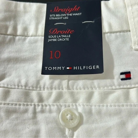 Tommy Hilfiger Women's Pants Straight Leg White Size 10 - Picture 4 of 8